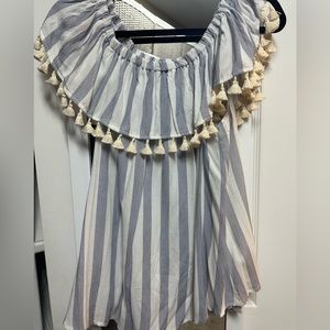 Women’s striped top with tassels. Size medium